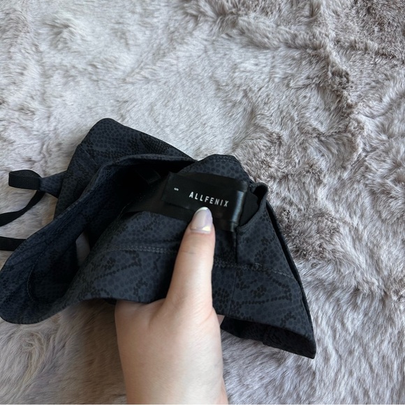 Allfenix Padded Python Charcoal Sports Bra with Adjustable Straps - Picture 4 of 4